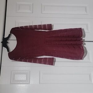 Lily Rose Maroon Dress Size Small Long Sleeve